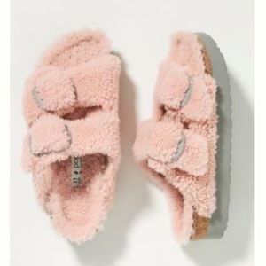 NWT birkenstock arizona big buckle teddy sandals